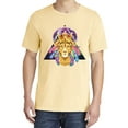 thumbnail image 2 of Wild Bobby, Lion Throne King Crown, Animal Lover, Garment-Dyed Washed Look Short Sleeve T-Shirt, Banana, X-Large, 2 of 3