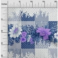 thumbnail image 2 of oneOone Rayon Medium Blue Fabric Asian Floral With Texture Craft Projects Decor Fabric Printed By The Yard 56 Inch Wide, 2 of 4