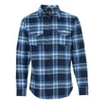 thumbnail image 1 of Chemise en Flanelle à Manches Longues Teinte en Fil, m, Bleu Blanc, 1 of 2