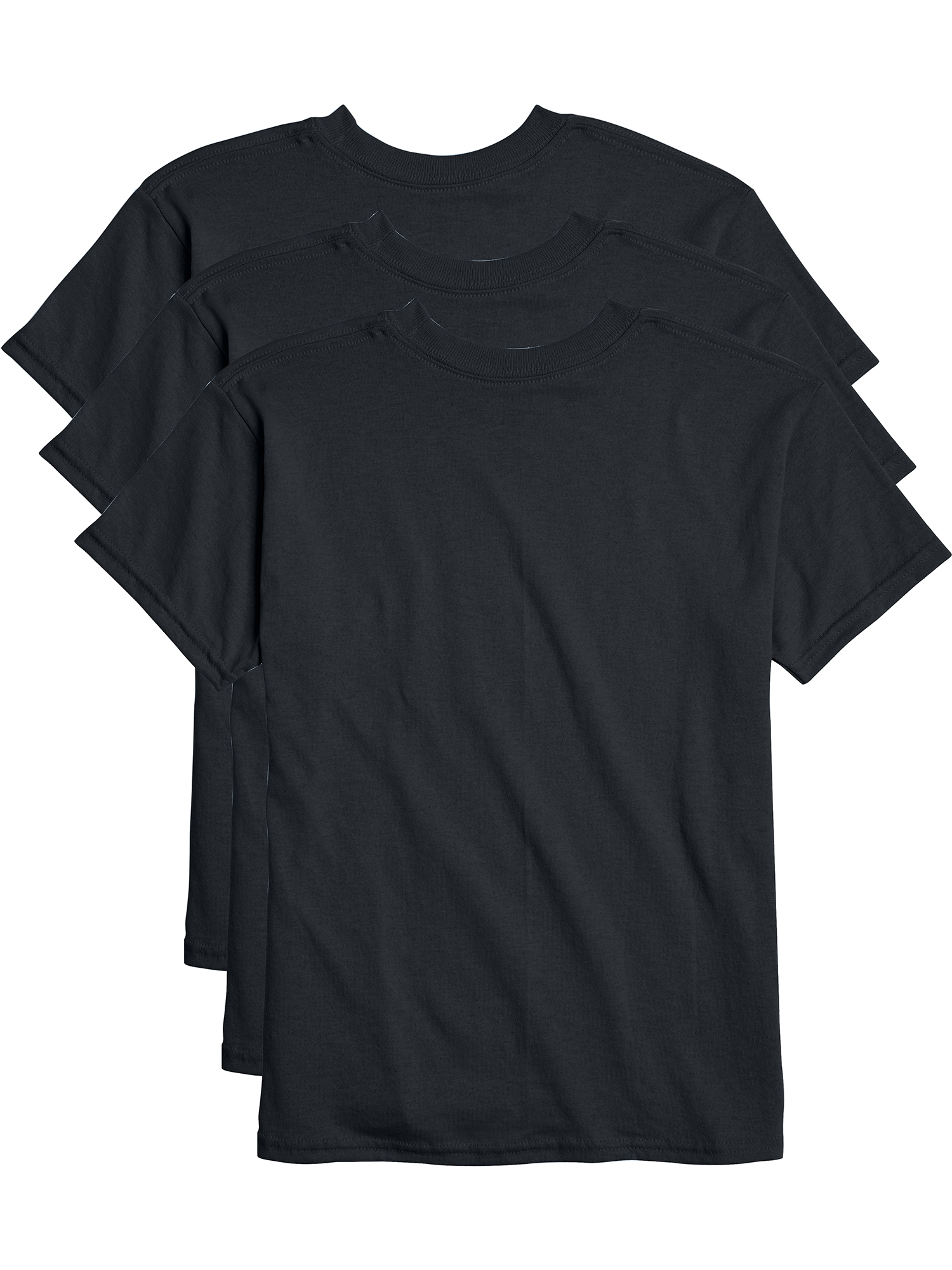 Hanes Boys EcoSmart Short Sleeve 3 Pack Tee Shirts, Sizes 6-18 - image 4 of 5