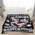 thumbnail image 5 of Anime Throw Blanket Gifts for Kids Anime Video Game Food Lover,Soft Lghtweight Plush Quilt for Bed Sofa Couch Bedroom 50 in x 40 in Small for Kids, 5 of 6