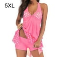 thumbnail image 2 of facefd Halter Women Backless Swimsuit Bench Suit Pink 5XL, 2 of 4