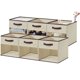thumbnail image 1 of DECOMOMO - Contenedor de Tela de 11 Pulgadas, Cubo Transparente, Organizador de Armario, Paquete de 6, Beige, 1 of 8