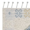 thumbnail image 4 of SAFAVIEH Saffron Enric Abstract Geometric Wool Area Rug, Beige/Blue, 3' x 5', 4 of 6