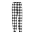 thumbnail image 5 of Girls Lounge Pants 5t Soft Plaid Joggers Pants with Pockets Pull-On Casual Kids Fall Trousers Black, 13 T, 5 of 6