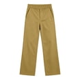 thumbnail image 6 of cfhntfmh Casual Pants for Boys Loose Fit Solid Color Elastic Waisted Straight Leg Pants with Pockets (Khaki,14-15 Years), 6 of 7