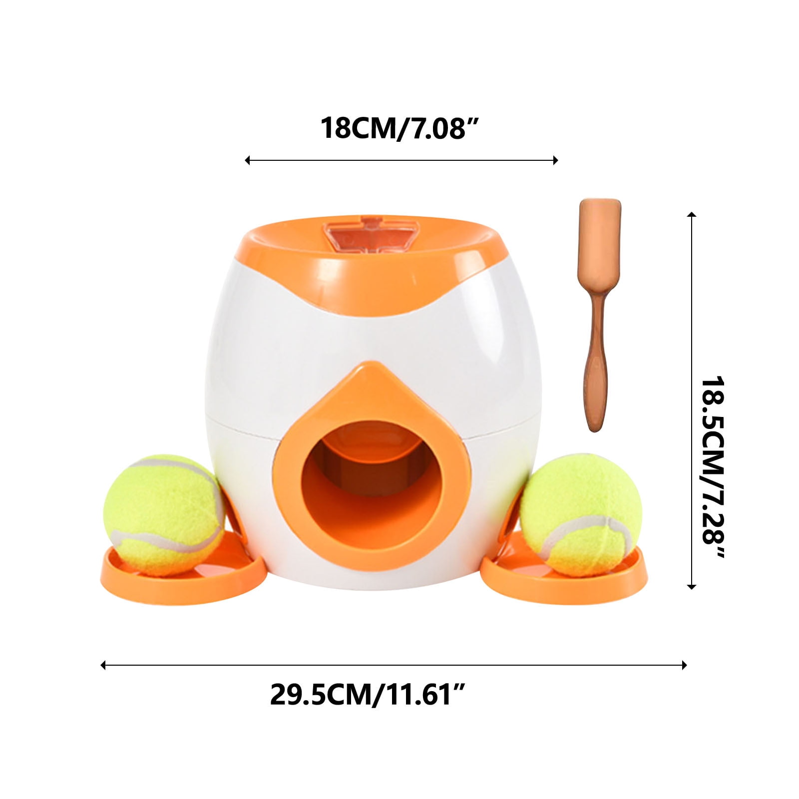 Automatic Dog Ball Thrower Launcher Dog Fetch Machine for Small To Medium Sized Dogs Adjustable Launch Distances Ball Launcher for Dogs with 2 Balls Dual Power Ball Thrower for Dogs