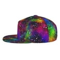 thumbnail image 3 of Fotbe Bright Universe Flat Bill Visor Cap Classic Snapback Hat Polyester Foam Trucker Hat Trucker Cap Adjustable Baseball Cap, 3 of 9