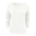 thumbnail image 5 of HCURIBAD Soft Sweaters for Women Fuzzy Sweater for Women Cowl Neck Long Sleeve Sweaters Women's Fashionable Loose Fuzzy Jumper Sweater Pullovers, Mohair Sweater for Women White XL, 5 of 6