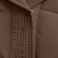 thumbnail image 5 of Women's 2025 Knee-Length Down Alternative Coat, Waist-Defining Thickened Long Puffer Jacket with Hood, Warm Quilted Cotton Filled Parka for Winter, Mid-Length Insulated Outerwear for Women Coffee XXL, 5 of 10