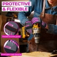 thumbnail image 4 of HANDLANDY Utility Work Gloves Women, Thin Mechanic Working Gloves Touch Screen, Pink, Medium, 4 of 8