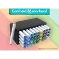 thumbnail image 3 of Polar Whale Art Marker Storage Tray Organizer Pen Pencil Brush Storage Design Stand Supply Horizontal Storage Non-Scratch Non-Rattle Washable Compatible with Copic and More Holds 36, 3 of 9