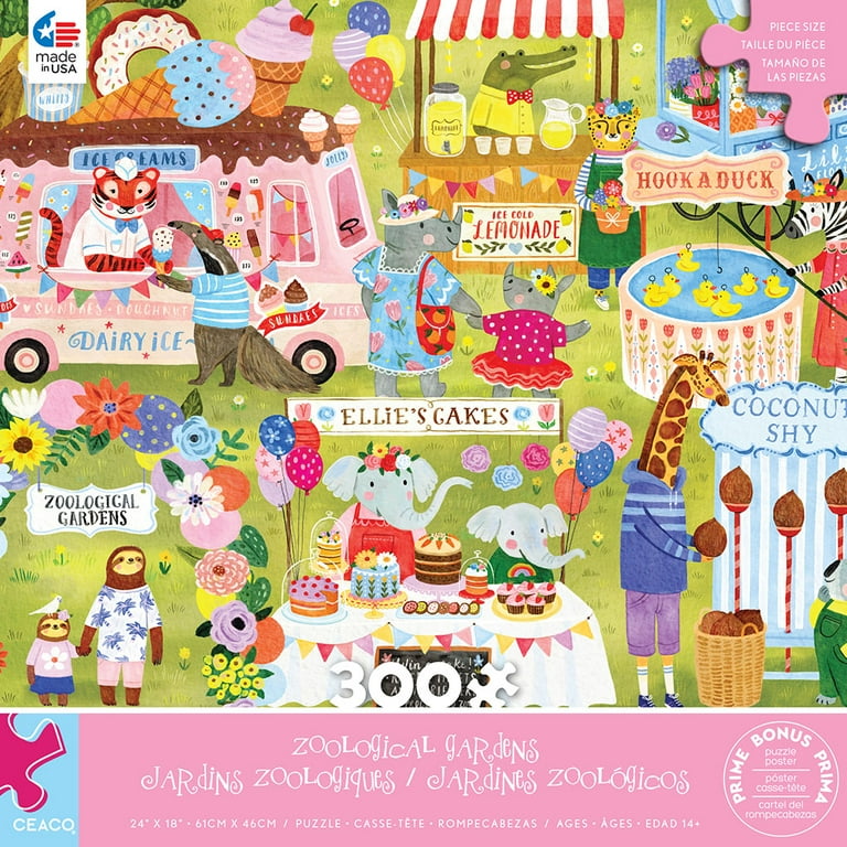 Ceaco Jenny Miriam Zoological Gardens 300-PC Interlocking Jigsaw
