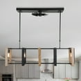 thumbnail image 4 of Dawn Whisper 47"Noiseless Farmhouse Linear Hanging Ceiling Fan IndustriaL LED Light with Remote for Kitchen Island Dining Room, 4 of 12
