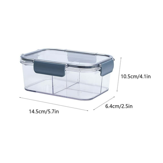 Glass Bento Box,Salad Container For Lunch,Meal Prep Containers 2 Compartment With Lids,Lunch Containers,Large,Medium And Small Transparent Preservation Box Fruit And Vegetable