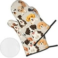 thumbnail image 3 of Dog Breed Print Oven Mitts and Pot Holders Sets for Home Kitchens, Restaurants, Hotels, Bakeries, 3 of 6