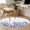 White Gray Purple Light Purple, variant on Round Area Rug 4 Ft, Blue Purple Leaves Washable Non-Slip Circle Carpet for Living Room/Bedroom, Summer Botanical Eucalyptus Leaves Low-Profile Crawling Mats Collection Rugs for Indoor