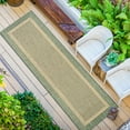 thumbnail image 6 of Couristan Recife Stria Texture Indoor/Outdoor Rug, 2'3" x 7'10", Runner, Natural- Green Color, Hose Washable, 5526/1812, 6 of 8