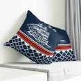 thumbnail image 4 of Throw Pillow Covers 24x24 Inch, Navy Blue Coastal Decorative Pillow Cases for Couch Sofa Bed, Nautical Ocean Sea Abstract Art Cotton Linen Square Home Decor Pillowcases with Hidden Zipper, 4 of 7