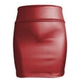 thumbnail image 4 of Ierhent Skirts for Women Trendy Mini Skirt for Women High Waist Skirts(Red,S), 4 of 4