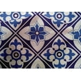thumbnail image 4 of oneOone Cotton Silk Medium Blue Fabric Floral & Tiles Moroccan Diy Clothing Quilting Fabric Print Fabric By Yard 42 Inch Wide, 4 of 4