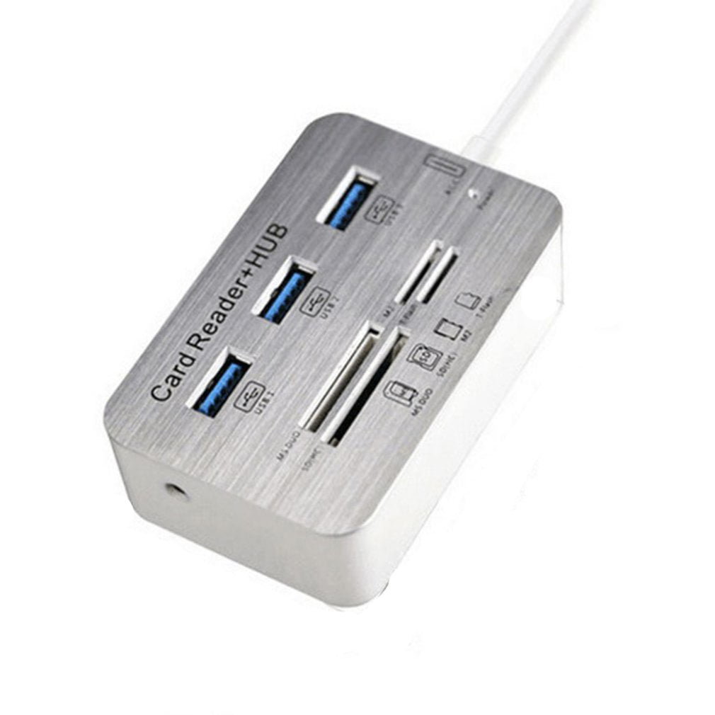 7 in 1 USB 3.0 Hub 3 Port USB 3.1 Hub With MS SD M2 TF Multi-In-1 Card Reader