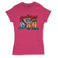 thumbnail image 5 of Dazzling Girl T-Shirt Blessed and Lucky Cowgirl Cute South Vintage Retro American Heritage Tradition Women's Tee, 5 of 7