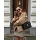 thumbnail image 4 of Abrigo básico elegante para mujer, chaqueta Bomber informal holgada de manga larga, chaqueta de lana con cuello en V, moda de otoño e invierno, 4 of 5