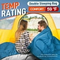 thumbnail image 2 of Double Sleeping Bag for Adults Mens with Pillow, XL Queen Size Two Person Sleeping Bag for All Season Camping Hiking Backpacking 2 Person Sleeping Bags for Cold Weather & Warm, 2 of 6
