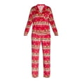 thumbnail image 4 of Holiday Time Women’s and Women’s Plus Velour Notch Collar Pajama Top and Pants Set, 2-Piece, Sizes XS-3X, 4 of 4