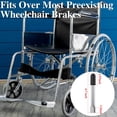 thumbnail image 5 of EcoNesxp 1 Paire d'Extensions de Poignées de Frein de Fauteuil Roulant Médical transport de Fauteuil Roulant Extensions de Poignées de Frein de Fauteuil Roulant Rallonges de Frein de Fauteuil Roulant pour Accessoires de Fauteuil Roulant 2 Pouces Paire de Freins de Fauteuil Roulant, 5 of 5