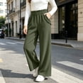 thumbnail image 4 of Women's Corduroy Wide Leg Baggy Pants Elastic High Waist Casual Elastic Waist,Side Pockets,Barrel Loose Fit ,Fashion,Solid Color,Casual Pants,Fall Winter Beach Daily Wear, 4 of 7
