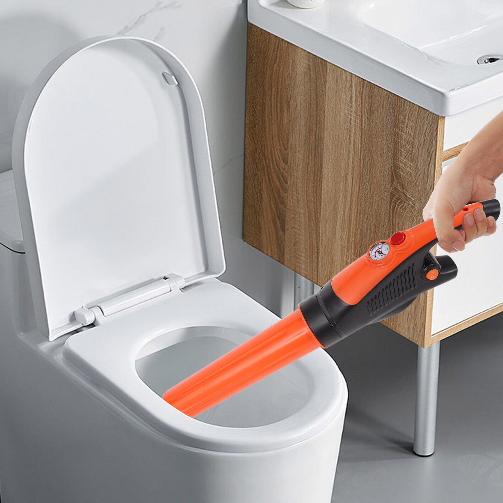 Miumaeov Toilet Plunger Drain Unblocker Electric Pneumatic Dredge Equipment HighPressure Air