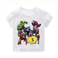 thumbnail image 4 of 2 3 4 5 6 7 8 9 Camisetas de niño de Marvel Avengers con nombre personalizado, ropa de verano para cumpleaños para niños, ropa de fiesta de cumpleaños de superhéroes, camiseta para bebé, 4 of 5