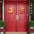 thumbnail image 3 of Pegatinas decorativas para puerta de año Nuevo, pegatinas decorativas para puerta de pared de dragón chino, suministros para fiestas, decoración de, 3 of 8