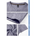 thumbnail image 6 of Qiyinn Men Summer Short Sleeve T Shirt Slim Fit Crew Neck Solid Color with Vertical Texture Casual Breathable Top for Young Adults, 6 of 9