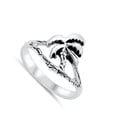 thumbnail image 4 of Tropical Beach Palm Tree Ring .925 Sterling Silver Band Jewelry Female Male Unisex Size 10, 4 of 4