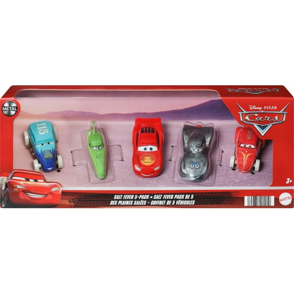 Disney Pixar Cars on the Road Salt Fever 5-Pack of 1:55 Scale Toy Cars, Collectible Set