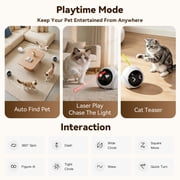 VividEye 2K Pet Camera Robot with AI, Movable Indoor WiFi Cam, Whole-Home Auto Patrol, Auto-Recharge, 360° Pet Finder, 2-Way Audio, Bark & Sound Alerts for Dogs and Cats