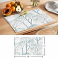 thumbnail image 6 of Green Ombre Leaves Tree Placemats Set of 4 Vintage Green Forest Place Mats Indoor Wipeable Table Mats Washable Cloth Dining Table Placemats for Kitchen Holiday Party Home Decor 13x19 Inch, 6 of 9
