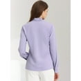 thumbnail image 4 of DARING DIVA Work Office Blouse Pleated Top Shirt S Light Purple, 4 of 6