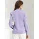 thumbnail image 4 of Ropa oficina mujer Blusa Elegante De Oficina De Trabajo Para Mujer, Camisa Plisada Con Cuello De Lazo Y Manga Larga Morado Claro XL, 4 of 5