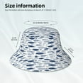 thumbnail image 3 of Fotbe Blue Fish Sombrero Tipo Pescador con Estampado – Sombrero de Sol de Algodón de Moda para Playa, Golf, Pesca, 3 of 6