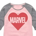 thumbnail image 3 of Marvel - Heart Valentine - Girls Shirt Tail Raglan, 3 of 5