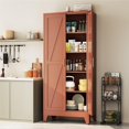 thumbnail image 5 of 71''Metal Cabinet with 4 Adjustable Shelves,5-Tier Pantry Storage Cabinet,Kitchen Pantry Cabinet for Living Room,Dining Room, Antique Copper, 5 of 16