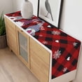 thumbnail image 4 of Christmas Gnomes Table Runner 70 Inches Long Farmhouse Dress Scarves, Buffalo Plaid Xmas Winter Snowflakes Dining Tablerunner for Coffee Table/Kitchen Island/Party Décor, 13" x 70", 4 of 8