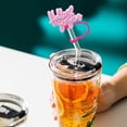thumbnail image 4 of Valentine's Day Silicone Straw Cap Plug Adorable Cartoon Drink Cover Decoration for Festive Beverages and Party Celebrations, 4 of 9