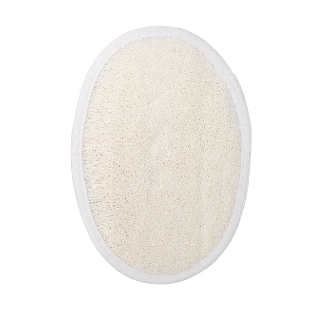 Esponja exfoliante de lufa para baño, suave y con banda elástica para rostro y cuerpo.