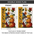 thumbnail image 3 of Fall Thanksgiving Gnome Maple Leaf Pumpkin 12x18 Inch Large Big Double Sided Burlap Welcome Yard Garden Flag Autumn Outside Farmhouse Decoration, 3 of 4