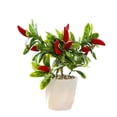 thumbnail image 2 of Bonsái de pimiento artificial en maceta, arreglo floral artificial de alta gama para decoración de escritorios en el interior de la oficina, 2 of 7